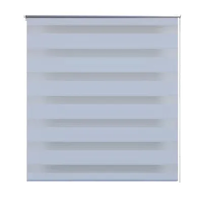 Produktbild von vidaXL Zebra-Rollo 120,9 x 230 cm, Stoffbreite 116,7 cm, Weiß