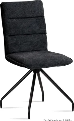 Produktbild von Esszimmerstuhl (8er-Set) Dianna 47x92x60 Schwarz/Anthrazit