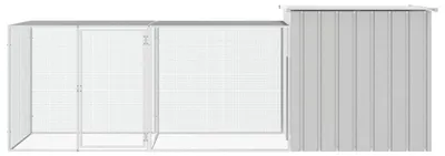 Obrázok produktu pre vidaXL Klietka pre kurčatá šedá 300x91x100 cm pozinkovaná oceľ