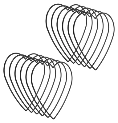 12 Metall-Dreamcatcher-Ringe 15,5 cm schwarz DIY