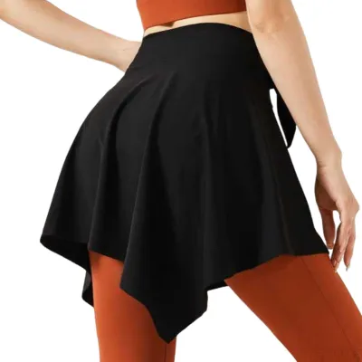 Produktbild von Wickelrock für Damen, Yoga, Ballett, sportliches Training, Laufen, zum Binden, Wickelrock, Strandüberzug, Rock für Fitness, Tennis, Tanz, Fitnessstudio