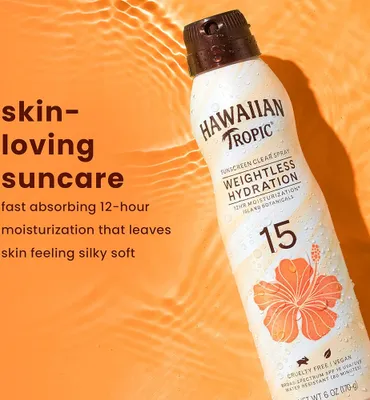 Immagine prodotto di Hawaiian Tropic | Spray solare SPF 15 - 170 g - Impermeabile e vegano - Protezione UVA/UVB