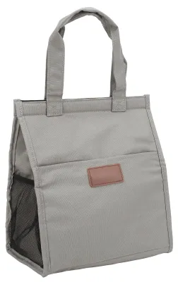 Produktbild von Einfache, wärmeisolierende Lunchbox-Tasche aus grauer Aluminiumfolie, Oxford-Gewebe, großes Fassungsvermögen, verdickte Bento-Tasche