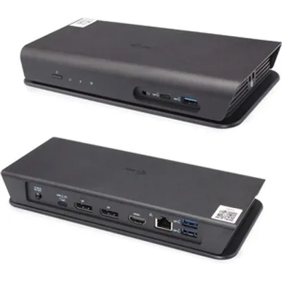 Produktbild von i-tec USB-C Smart Docking Station Triple Display + Power Delivery 65W, Kabelgebunden, USB 3.2 Gen 1 (3.1 Gen 1) Type-C, 65 W, 3,5 mm, 10,100,1000 Mbit/s, Schwarz
