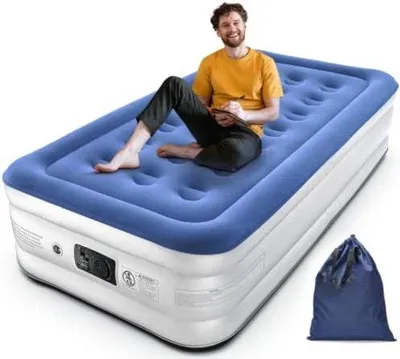 Produktbild von Einzel-Luftbett blau selbstopblzend 188x99x46cm