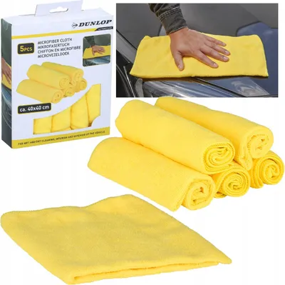 Zdjęcie produktu dla Dunlop 5x DUŻA Ściereczka z mikrofibry 40x40cm Ściereczki 200g/m2