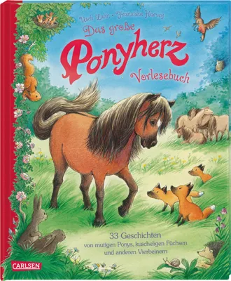 Produktbild von Das große Ponyherz-Vorlesebuch - 33 Geschichten von mutigen Ponys, kuscheligen Füchsen und anderen Vierbeinern