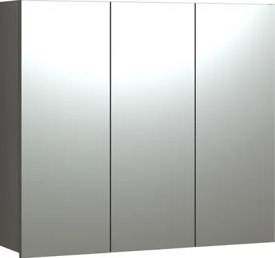 Produktbild von trendteam Bad Spiegelschrank Pure Bliss Anthrazit Melamin B/H/T ca. 90/80/20 cm