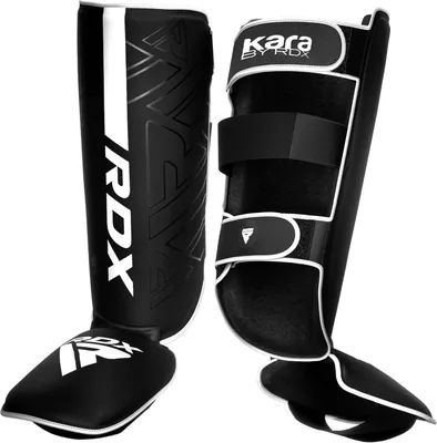 Produktbild von RDX Schienbeinschoner Kickboxen Kampfsport Muay Thai Training, Maya Hide Leder Kara Thaiboxen Schienbeinschutz, Schienbeinschützer Sparring Boxen Krav MAGA MMA Karate Taekwondo (MEHRWEG)