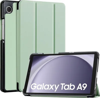 Image de Housse pour Samsung Galaxy Tab A9 2023 8,7 pouces vert sauge en cuirPolyuréthanestand fonction