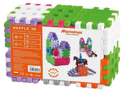 Zdjęcie produktu dla Marioinex Fabryka Zabawek Waffle 36 Klocki Konstrukcyjne 36 Szt 2+ - 01939