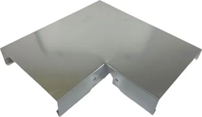 Produktbild von 90° Ecke für Mauerabdeckung Alu Natur 0,8 mm Zuschnitt 40 cm - Siehe Skizze