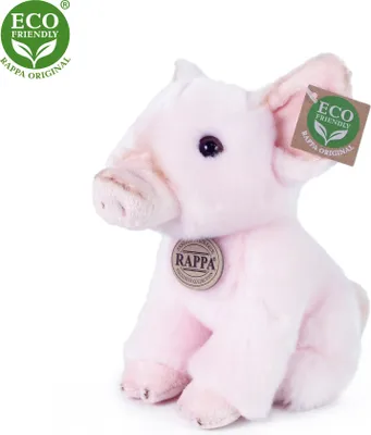 Image de Cochon en peluche assis 18 cm ECO-FRIENDLY