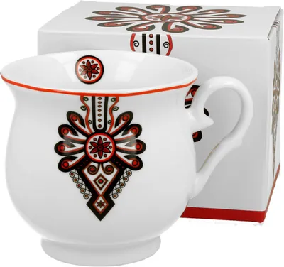 Produktbild von DUO ETNO Becher 500 ml RURAL ORNAMENT New Bone China Porzellan