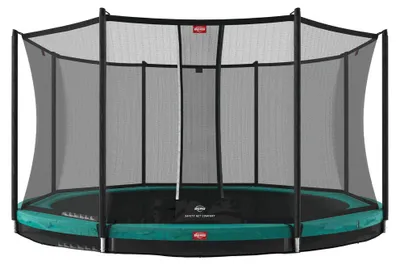 Produktbild von BERG Bodentrampolin Favorit InGround 380 + Sicherheitsnetz Comfort Grün