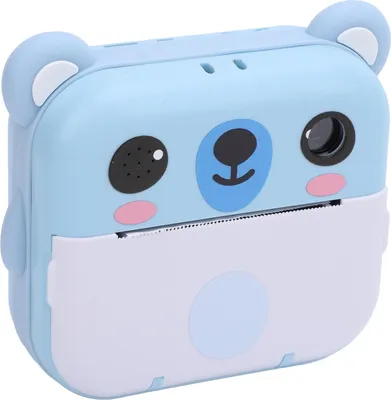 Image de Appareil photo instantané avec papier 2 pouces 320x240 TFT - écran 1080p jeux de musique 1000mah numérique pour les enfants présentent bleu