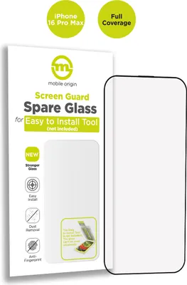 Immagine prodotto di Mobile Origin Screen Guard Vetro di ricambio a copertura totale - iPhone 16 Pro Max