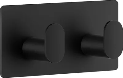 Produktbild von Handtuchhaken - Schwarz - 9,6 x 4,8 cm - Edelstahl - selbstklebend