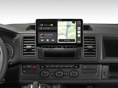 Produktbild von Alpine iLX-F905T6 | Autoradio für VW T5 und T6 mit 9-Zoll-Touchscreen 1-DIN-Einbaugehäuse, DAB+, Apple CarPlay und Android Auto Unterstützung für Volkswagen T6, T5, Tiguan, Touran and Seat Alhambra