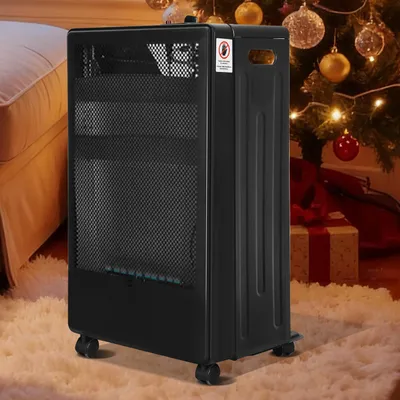 Immagine prodotto di Stufa a gas portatile Vigevee Blue Flame, 2200 W/3800 W, con regolatore di pressione e tubo flessibile, dotata di 5 ruote girevoli