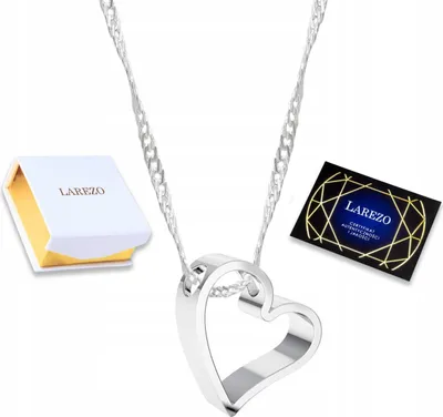 Immagine prodotto di Collana d'argento con cuore, cuore d'amore, simbolo di solidarietà, argento 925