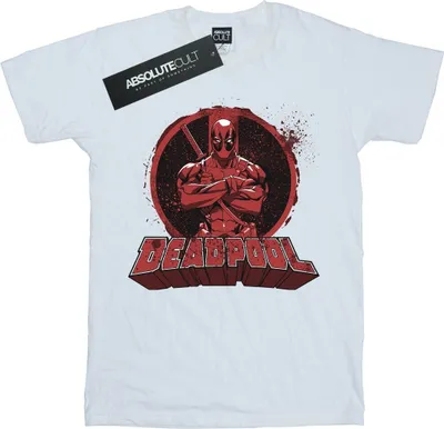 Produktbild von Deadpool - "Arms Crossed" T-Shirt für Herren BI1161 (XL) (Weiß)