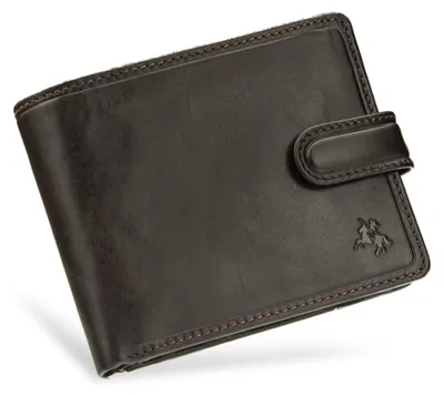 Zdjęcie produktu dla Visconti portfel męski skóra naturalna brązowy RFID 11,5x9 cm