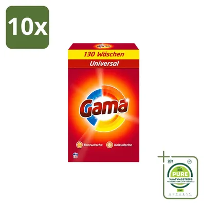 Produktbild von 10 x Gama 3-in-1 Universal Waspoeder - 8,45 kg - Großpackung - 10 Stücke