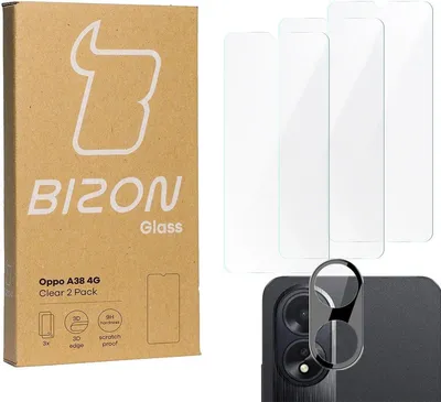 Produktbild von BIZON Clear 3x Bildschirmglas + Kameraglas für Oppo A38 4G