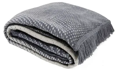 Produktbild von Decke, Baumwolldecke mit Fransen, hohe Qualität 150x200 Ps26102a Graublau