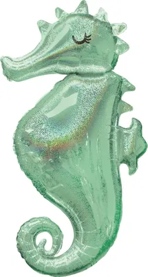 Produktbild von amscan Folienballon Holographic Seepferdchen 96x50cm