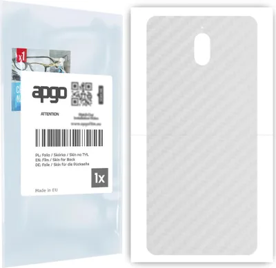 Produktbild von apgo Rückseite Schutzfolie für Nokia 3.1 -  Hinten Schutzfolie Carbon Transparent (durchsichtig), Rückseite Folie schützt vor Kratzern und Fingerabdrücken
