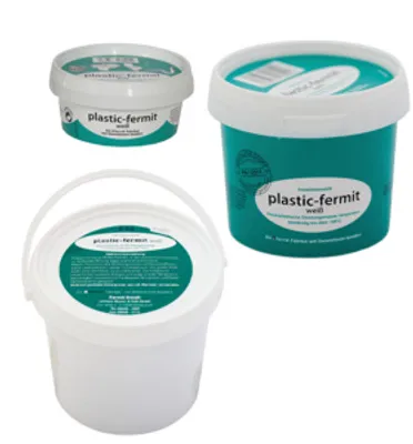 Obrázok produktu pre Fermit tmel PLASTIK-FERMIT biely 1000 g plechovka