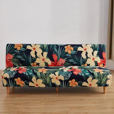 Produktbild von Verstellbarer, dehnbarer, waschbarer Schlafsofabezug ohne Armlehnen für 3-Sitzer-Sofas, Modell 3, Größe S