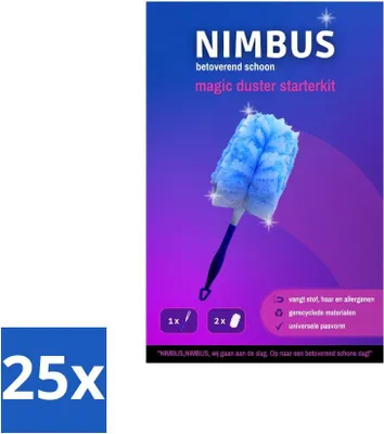 Obrázek produktu pro NIMBUS Mágický prachový smeták + 2 náhradní náplně (1 sada) – výhodné balení – 25 kusů