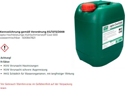 Produktbild von opta Hochleistungs-Kühlschmierstoff Cool 500 wassermischbar - 600847821