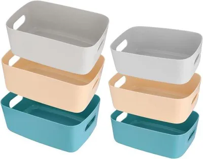 Produktbild von Famanu Aufbewahrungsbox - Kunststoff Organizer - 3er Set - Transparent