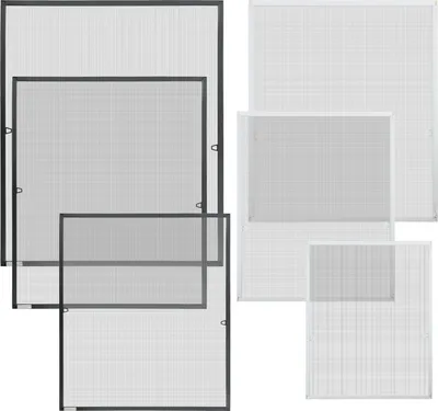 Produktbild von Hebitod Fliegengitter Insektenschutz Fenster Mückenschutz mit Alu-Rahmen Bausatz Mückengitter Fliegenschutz Gaze 100x120cm Weiß