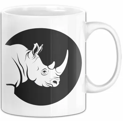 Produktbild von Nashorn Tasse Geschenk Lustige Geschenkidee Spruch (Weiß)