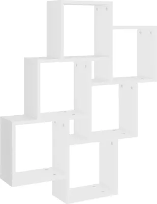 Obrázek produktu pro vidaXL Cube Shelf White 78x15x93 cm Dřevěný materiál
