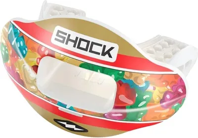 Produktbild von Shock Doctor Max AirFlow Lippenschutz Multi Print Gold/Gummies American Football Artikel