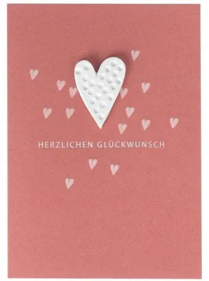 Produktbild von Räder Design Karte Porzellankarte Herzlichen Glückwunsch