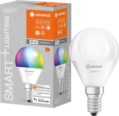 Produktbild von LEDVANCE LED-Lampe SMART+ WiFi Mini bulb 40 Multicolour E14 4,9 W matt