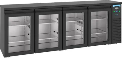 Obrázek produktu pro Chladicí box Combisteel Bar Black, 4 skleněné dveře