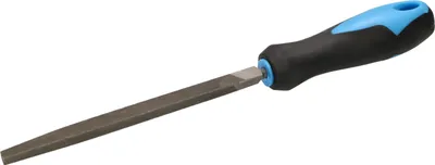 Image de KOTARBAU® Lime d'atelier triangulaire Grosses flèches 150 mm pour métal avec manche profilé