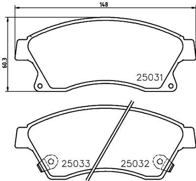 Produktbild von HELLA Bremsbeläge Satz Vorne Bremsklötze für OPEL Astra J Sports Tourer (P10) 8DB 355 015-231