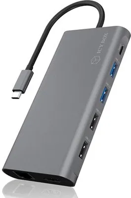 Produktbild von ICY BOX IB-DK4050-CPD 12-in-1 USB-C Dock 100W PD