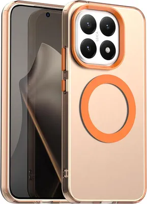 Image de Pour Xiaomi 15T 5G Candy Design Magsafe Hybrid TPU Housse plastique de protection Orange