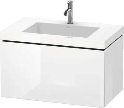 Produktbild von Waschtischunterbau L-CUBE m WT Vero Air 500x800x480mm o HL ta smat ohne Hahnloch taupe supermatt