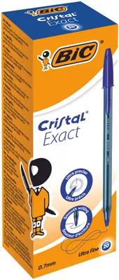 Immagine prodotto di BIC Cristal Exact Blu Penna a sfera Ultra sottile 20 pz